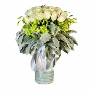 Arreglo de rosas y orquídeas